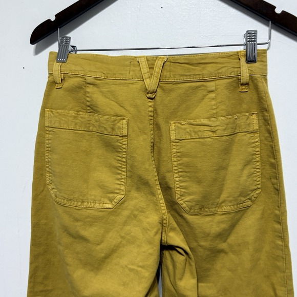 J Crew Point Sur Pants Womens 26 Mustard Yellow Stretch Wide Leg Cropped Trouser - Picture 5 of 11